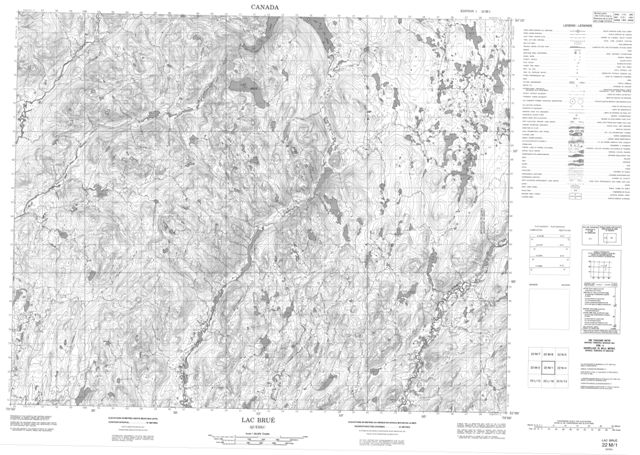 Lac Brue Topographic Paper Map 022M01 at 1:50,000 scale