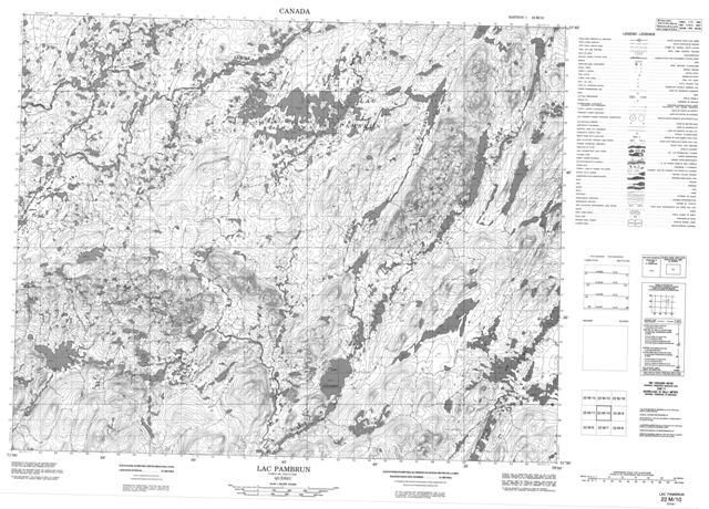 Lac Pambrun Topographic Paper Map 022M10 at 1:50,000 scale