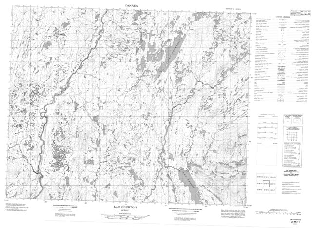 Lac Courtois Topographic Paper Map 022M11 at 1:50,000 scale