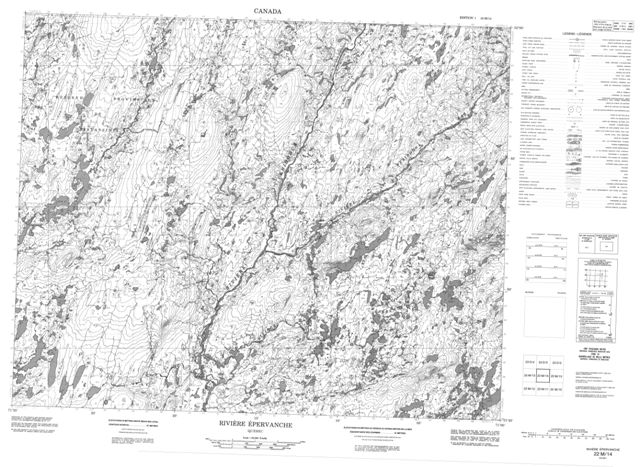 Riviere Epervanche Topographic Paper Map 022M14 at 1:50,000 scale