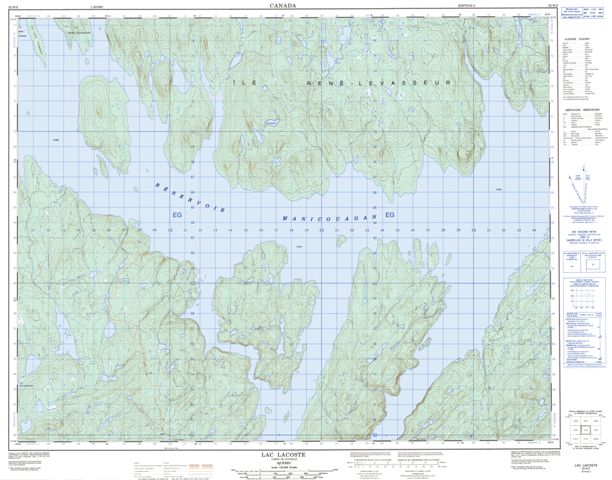 Lac Lacoste Topographic Paper Map 022N02 at 1:50,000 scale