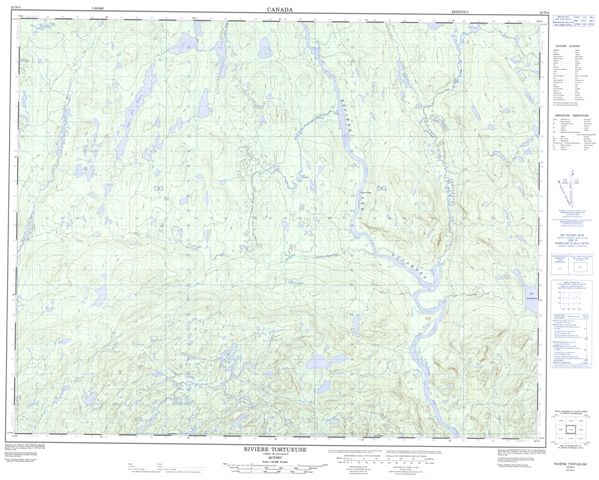 Riviere Tortueuse Topographic Paper Map 022N04 at 1:50,000 scale