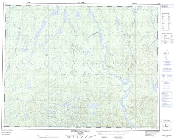 Riviere Tortueuse Topographic Paper Map 022N04 at 1:50,000 scale