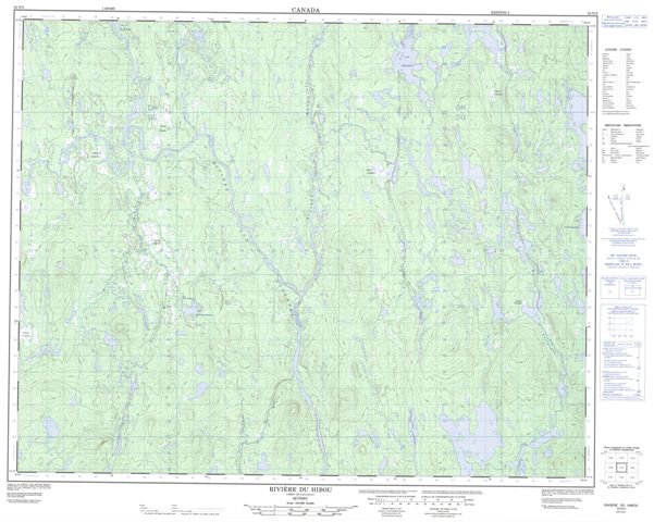 Riviere Du Hibou Topographic Paper Map 022N05 at 1:50,000 scale