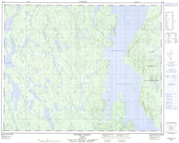 Riviere Utishku Topographic Paper Map 022N06 at 1:50,000 scale