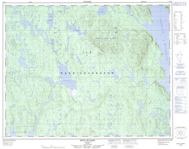 Mont De Babel Topographic Paper Map 022N07 at 1:50,000 scale