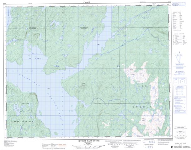 Riviere Hart Jaune Topographic Paper Map 022N09 at 1:50,000 scale