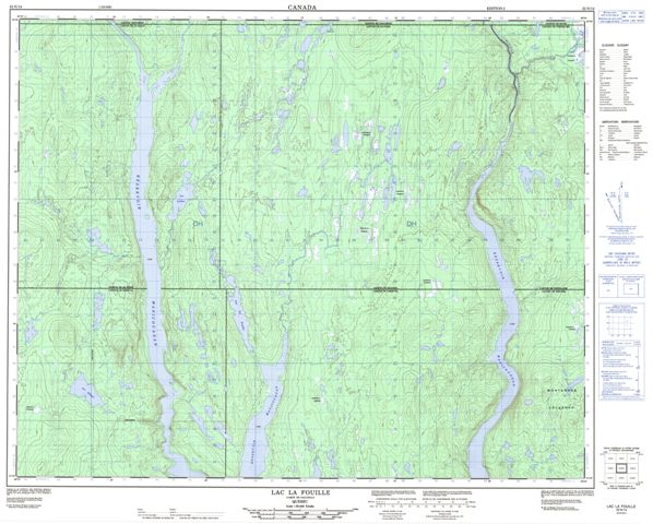 Lac La Fouille Topographic Paper Map 022N14 at 1:50,000 scale