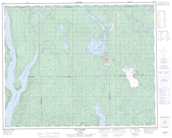 Lac Barbel Topographic Paper Map 022N16 at 1:50,000 scale