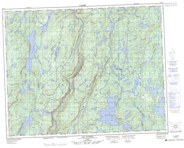 Lac Nipissis Topographic Paper Map 022O01 at 1:50,000 scale