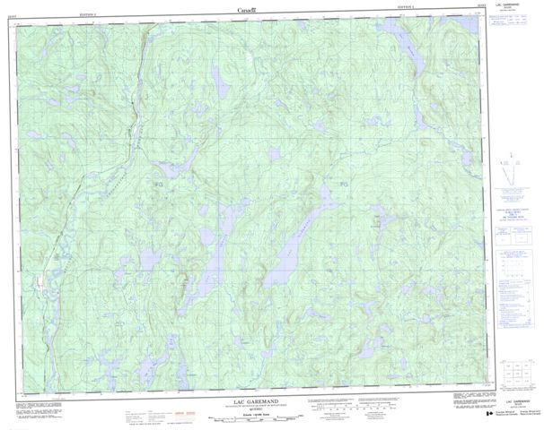 Lac Garemand Topographic Paper Map 022O03 at 1:50,000 scale