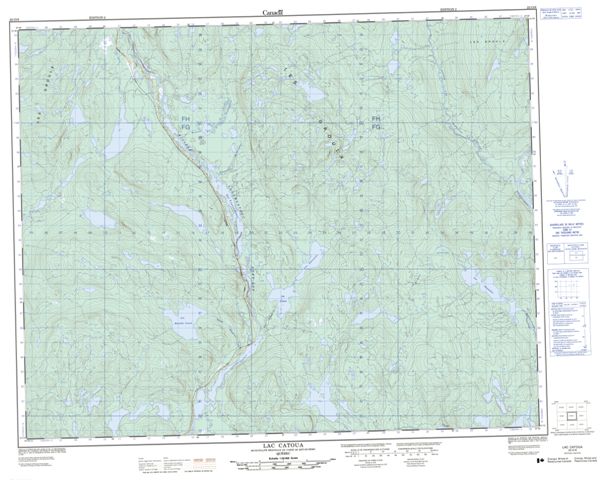 Lac Catoua Topographic Paper Map 022O06 at 1:50,000 scale