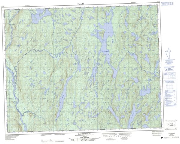 Lac Marceau Topographic Paper Map 022O07 at 1:50,000 scale