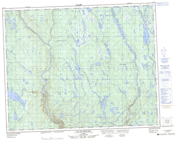 Lac Du Brochet Topographic Paper Map 022O09 at 1:50,000 scale