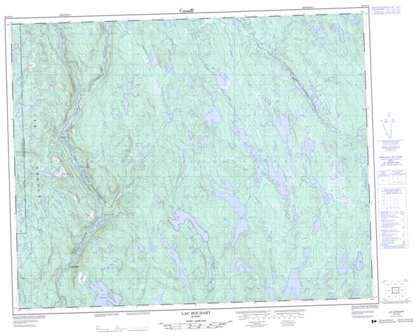 Lac Boudart Topographic Paper Map 022O10 at 1:50,000 scale