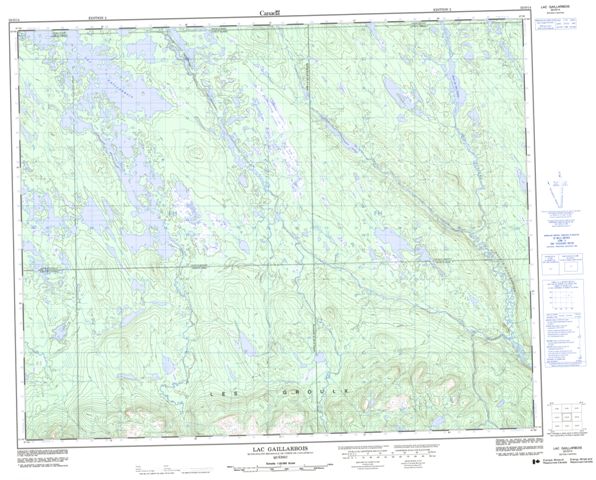 Lac Gaillarbois Topographic Paper Map 022O14 at 1:50,000 scale