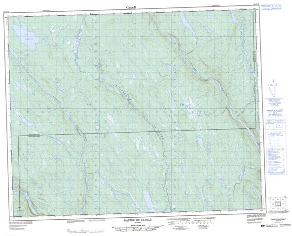 Rapide Du Diable Topographic Paper Map 022O15 at 1:50,000 scale