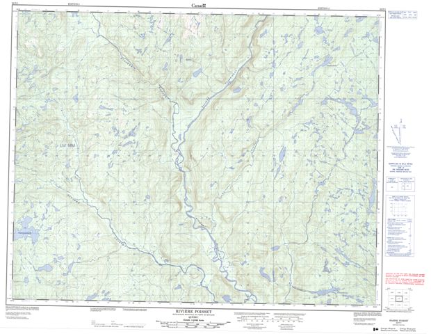 Riviere Poisset Topographic Paper Map 022P01 at 1:50,000 scale