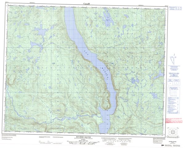 Riviere Baune Topographic Paper Map 022P02 at 1:50,000 scale