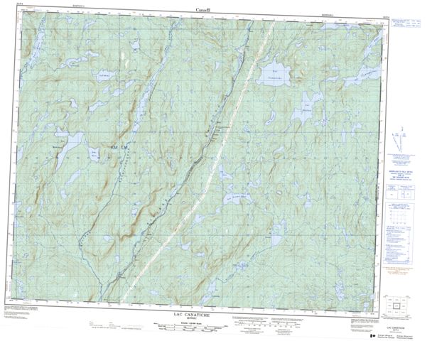 Lac Canatiche Topographic Paper Map 022P04 at 1:50,000 scale