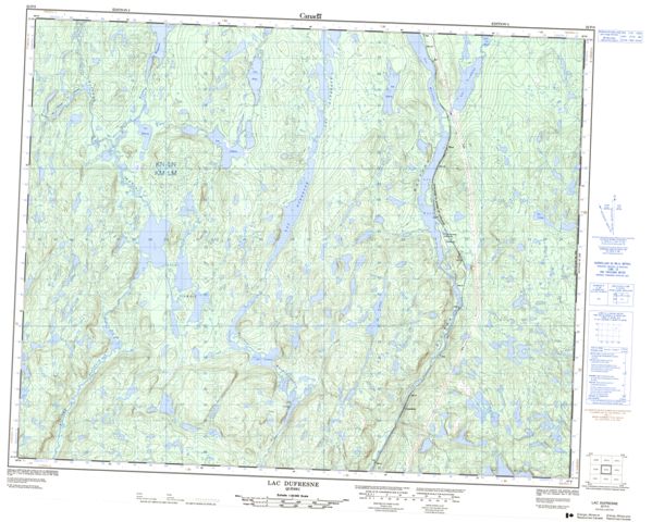 Lac Dufresne Topographic Paper Map 022P05 at 1:50,000 scale
