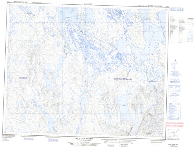 Lac Fleur-De-May Topographic Paper Map 022P14 at 1:50,000 scale