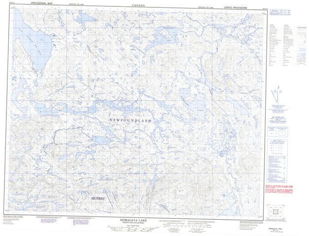 Domagaya Lake Topographic Paper Map 022P15 at 1:50,000 scale