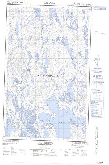 Lac Assigny Topographic Paper Map 023A03E at 1:50,000 scale