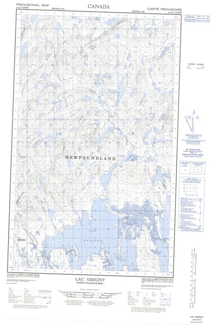 Lac Assigny Topographic Paper Map 023A03W at 1:50,000 scale