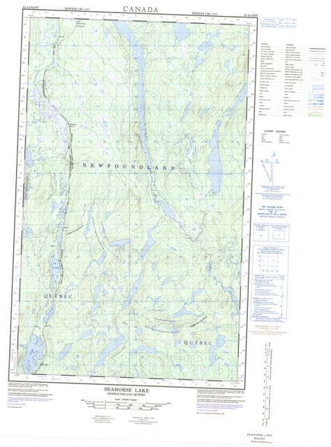 Seahorse Lake Topographic Paper Map 023A04E at 1:50,000 scale