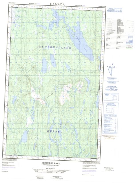 Seahorse Lake Topographic Paper Map 023A04W at 1:50,000 scale