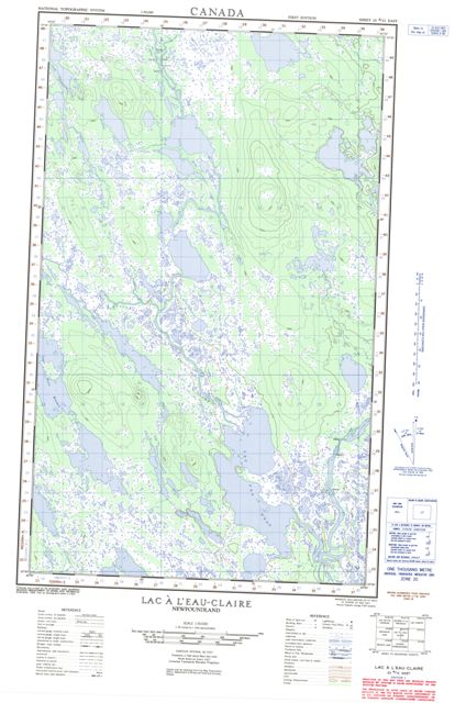 Lac A L'Eau-Claire Topographic Paper Map 023A12E at 1:50,000 scale