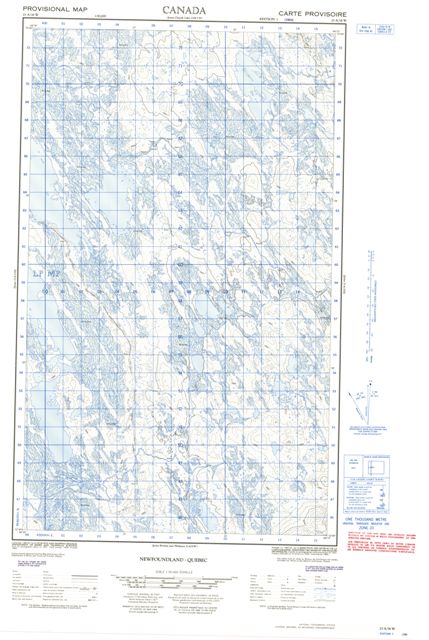 No Title Topographic Paper Map 023A16W at 1:50,000 scale