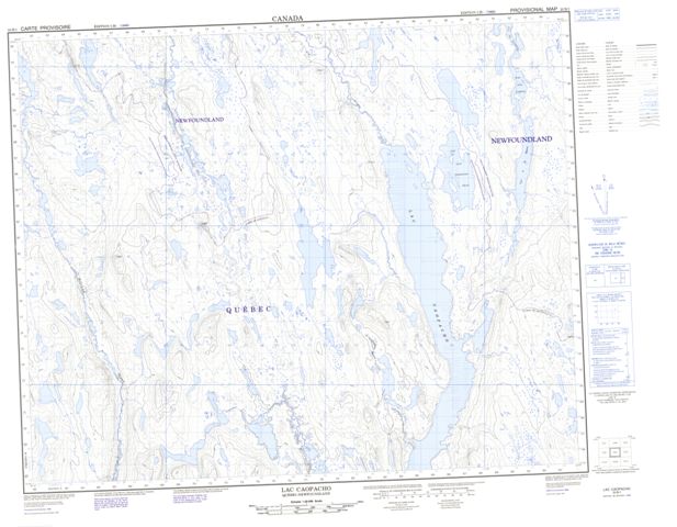 Lac Caopacho Topographic Paper Map 023B01 at 1:50,000 scale