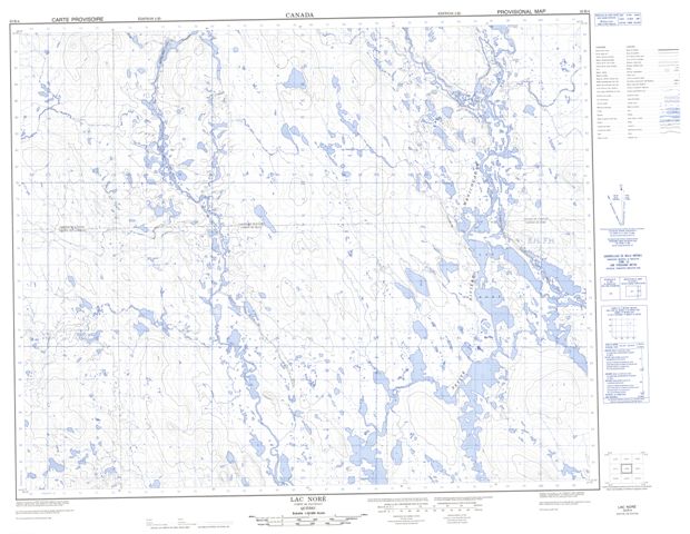 Lac Nore Topographic Paper Map 023B04 at 1:50,000 scale
