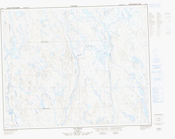 Lac Felix Topographic Paper Map 023B07 at 1:50,000 scale