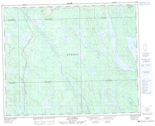 Lac Carheil Topographic Paper Map 023B11 at 1:50,000 scale