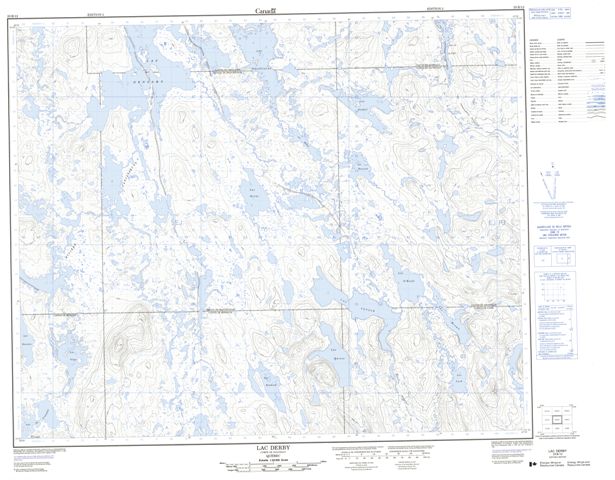 Lac Derby Topographic Paper Map 023B12 at 1:50,000 scale