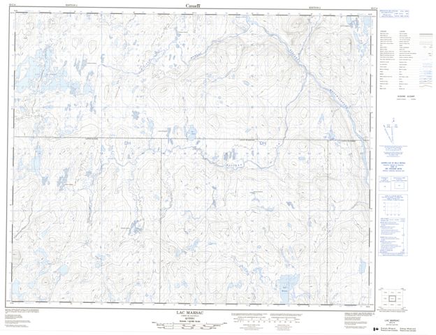 Lac Marsac Topographic Paper Map 023C04 at 1:50,000 scale