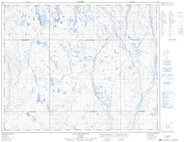 Lac Cananville Topographic Paper Map 023C07 at 1:50,000 scale