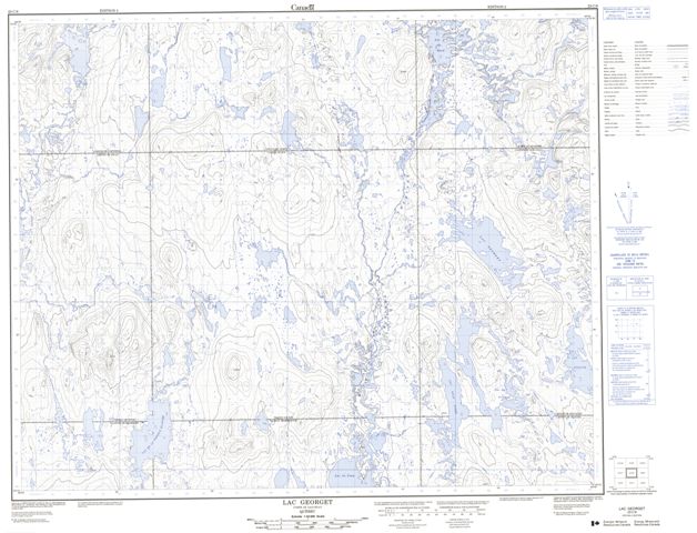 Lac Georget Topographic Paper Map 023C08 at 1:50,000 scale