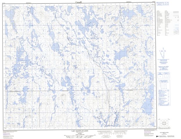 Lac Saint-Julien Topographic Paper Map 023C09 at 1:50,000 scale