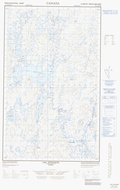 Lac Atticoupi Topographic Paper Map 023C12W at 1:50,000 scale