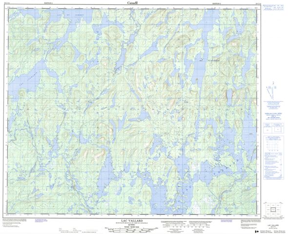 Lac Vallard Topographic Paper Map 023C14 at 1:50,000 scale
