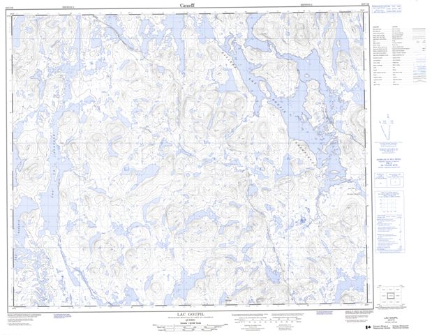 Lac Goupil Topographic Paper Map 023C16 at 1:50,000 scale