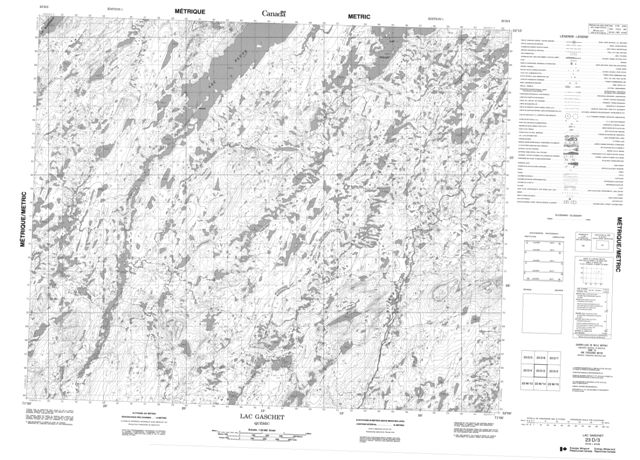 Lac Gaschet Topographic Paper Map 023D03 at 1:50,000 scale
