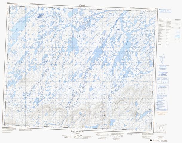 Lac Fromont Topographic Paper Map 023D05 at 1:50,000 scale