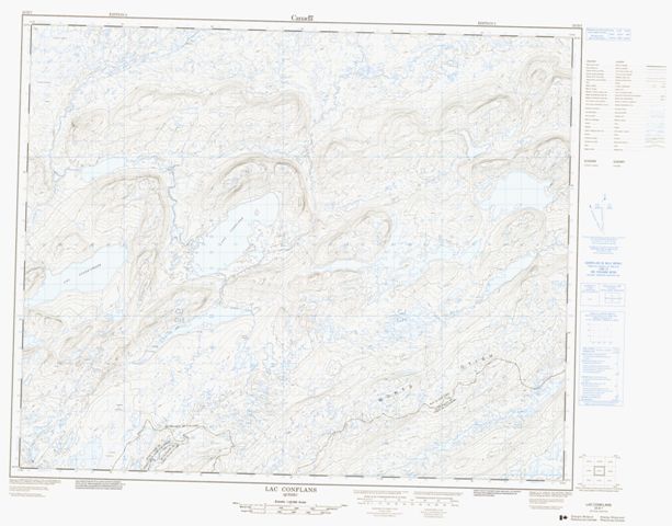 Lac Conflans Topographic Paper Map 023D07 at 1:50,000 scale