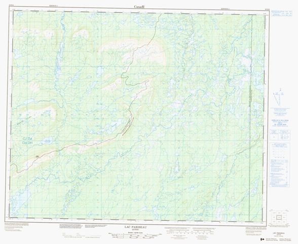 Lac Pariseau Topographic Paper Map 023D08 at 1:50,000 scale