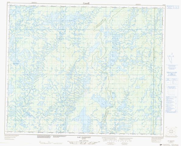 Lac Dahouet Topographic Paper Map 023D09 at 1:50,000 scale
